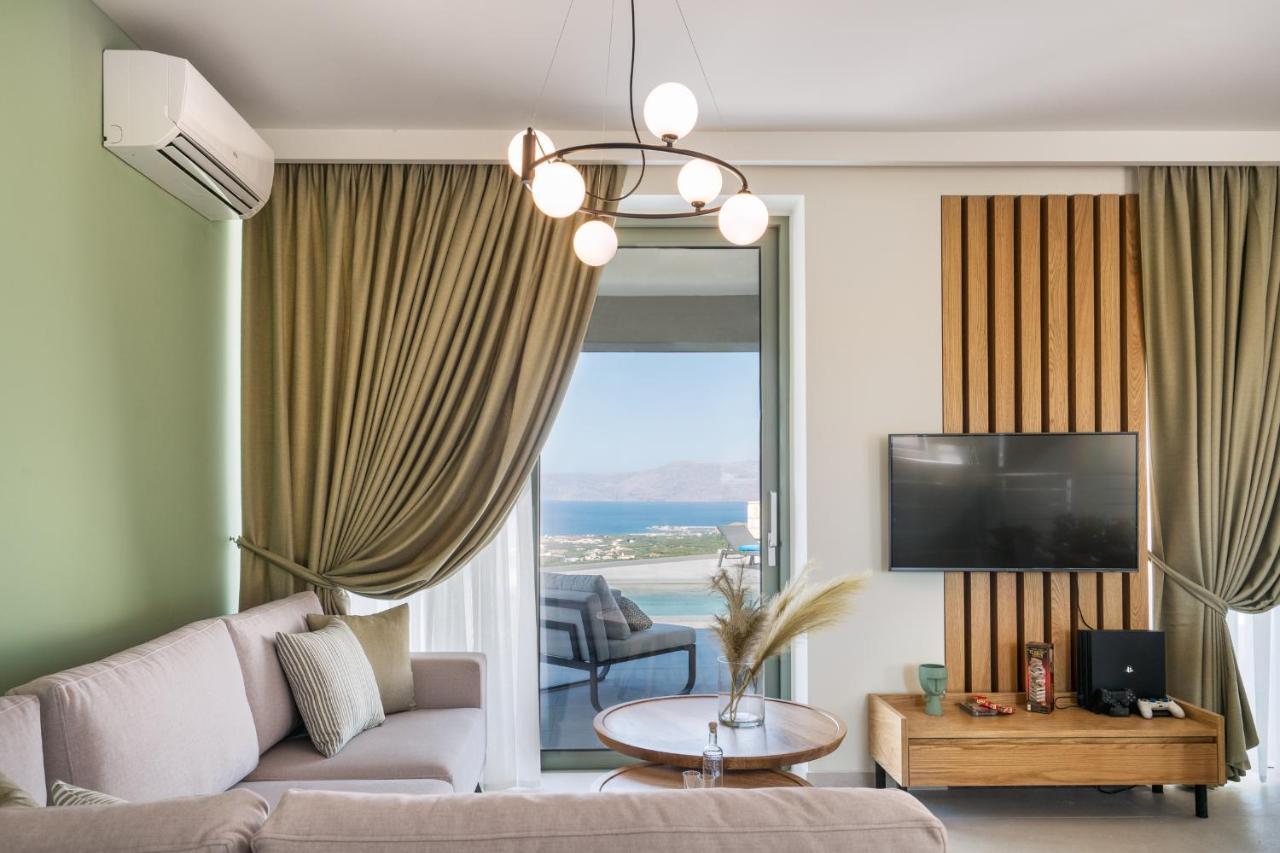 Luxurious Villa Cretan Aura With Private Heated Pool, Jacuzzi And Playroom Agios Ioannis (Gramvousa) Exterior foto